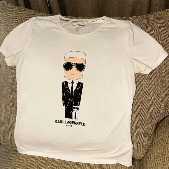 Karl Lagerfeld Other - RARE Karl Lagerfeld Paris Signature Logo Short Sleeve T-Shirt Size Small